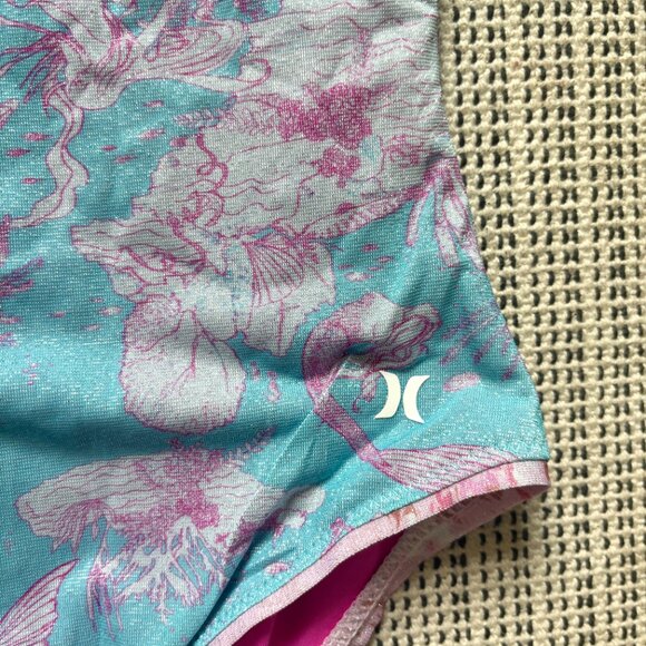 LoveShackFancy x Hurley Under the Sea metallic mermaid toile one piece swimsuit - Picture 5 of 6